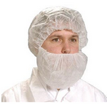 MS141388 COVER BEARD UNIVERSAL FIT WHITE W/ELASTIC HEAD BAND ( CS 1000 )