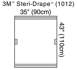 1012 DRAPE FLUOROSCOPE 35X43IN STERI-DRAPE W/2 ADHESIVE STRIP ( CS 40 )