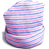 30953130 BEANIES BABY LIFE TRACE PINK & BLUE STRIPED CAP ( CS 50 )