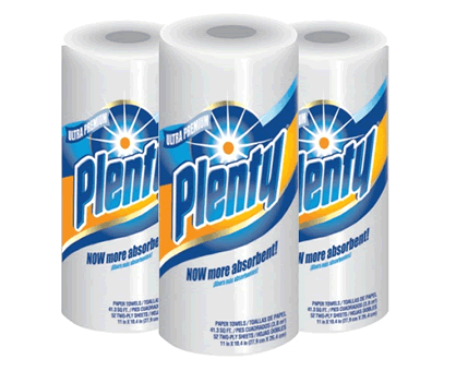 2925412 TOWEL PAPER 52SHEETS/ROLL SINGLE ROLL PLENTI ( CS 15 )