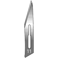 063011 BLADE SURGICAL 11 CARBON STEEL STERILE DISPOSABLE ( BX 100 )